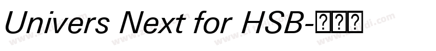 Univers Next for HSB字体转换